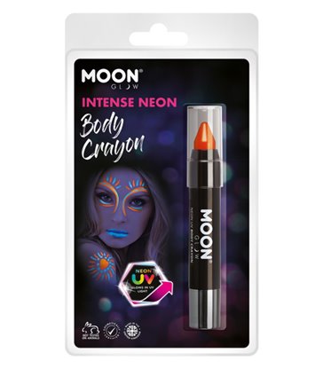 Moon Glow Intense Neon UV Body Crayons, Orange