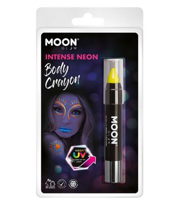 Moon Glow Intense Neon UV Body Crayons, Yellow