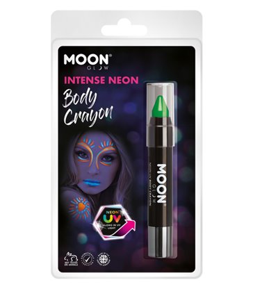 Moon Glow Intense Neon UV Body Crayons, Green