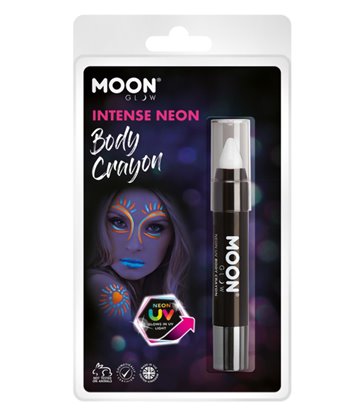 Moon Glow Intense Neon UV Body Crayons, White