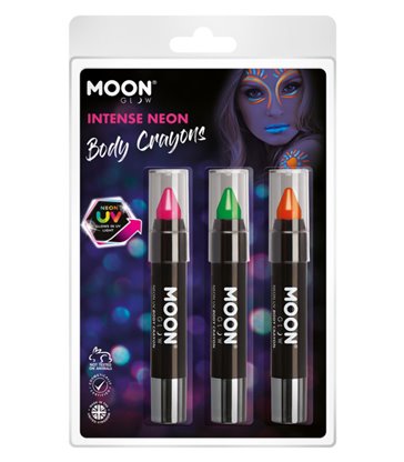 Moon Glow Intense Neon UV Body Crayons,