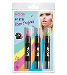 Moon Glow Pastel Neon UV Body Crayons,