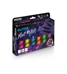 Moon Glow - Neon UV Glitter Nail Polish, Assorted