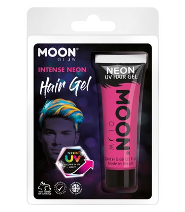 Moon Glow Intense Neon UV Hair Gel, Hot Pink