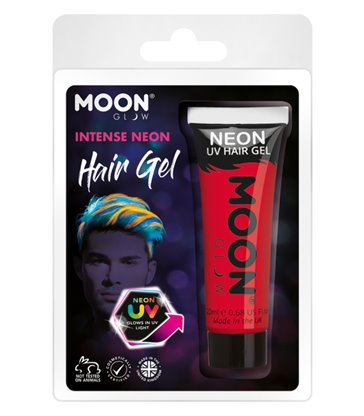 Moon Glow Intense Neon UV Hair Gel, Red