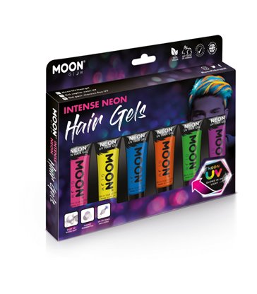 Moon Glow Intense Neon UV Hair Gel, Assorted