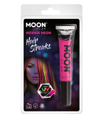 Moon Glow Intense Neon UV Hair Streaks, Hot Pink