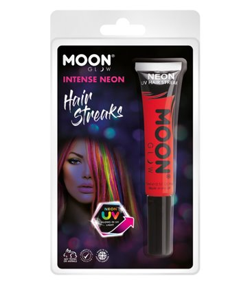 Moon Glow Intense Neon UV Hair Streaks, Red