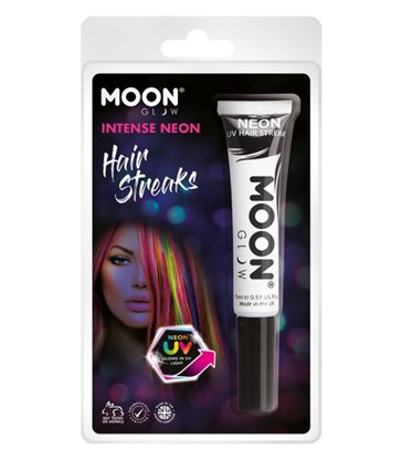 Moon Glow Intense Neon UV Hair Streaks, White