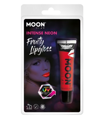 Moon Glow Intense Neon UV Fruity Lipgloss, Red