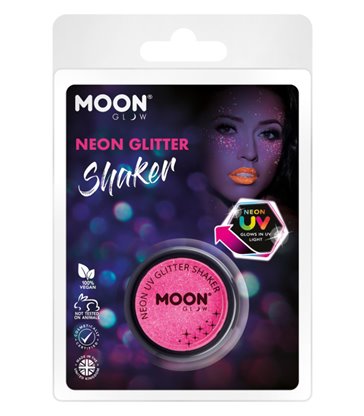 Moon Glow - Neon UV Glitter Shaker, Pink