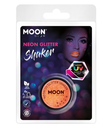 Moon Glow - Neon UV Glitter Shaker, Orange