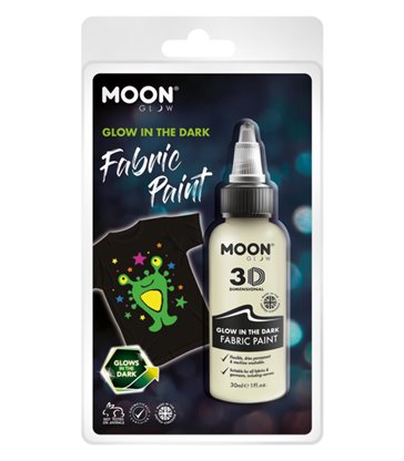 Moon Glow - Glow in the Dark Fabric Paint, Clear