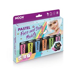 Moon Glow Pastel Neon UV Face Paint Boxset, Assort