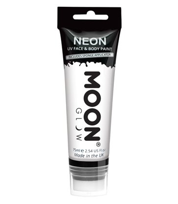 Moon Glow Supersize Intense Neon UV Face Paint, Wh