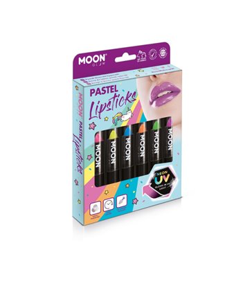 Moon Glow Pastel Neon UV Lipstick, Assorted