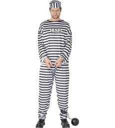Convict Costume, Black & White