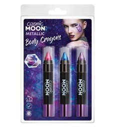 Cosmic Moon Metallic Body Crayons, Purple & Pink