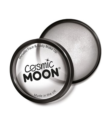 Cosmic Moon Metallic Pro Face Paint Cake Pots, Sil