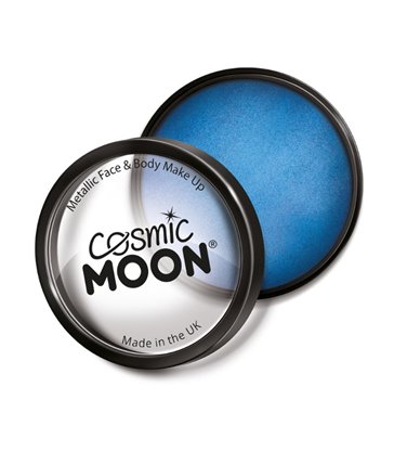 Cosmic Moon Metallic Pro Face Paint Cake Pots, Blu