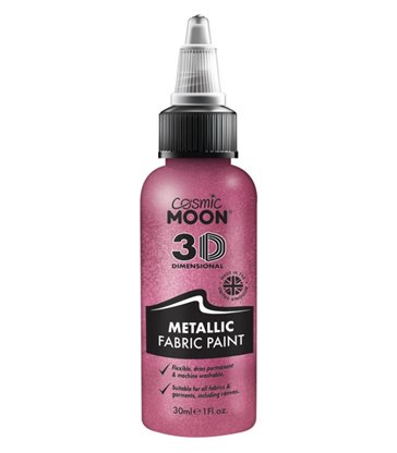 Cosmic Moon Metallic Fabric Paint, Pink