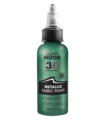 Cosmic Moon Metallic Fabric Paint, Green