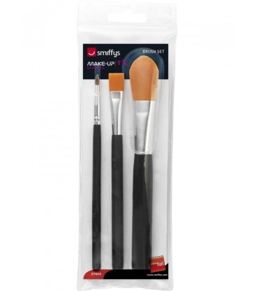 Cosmetic Brush Set, Pack of 3