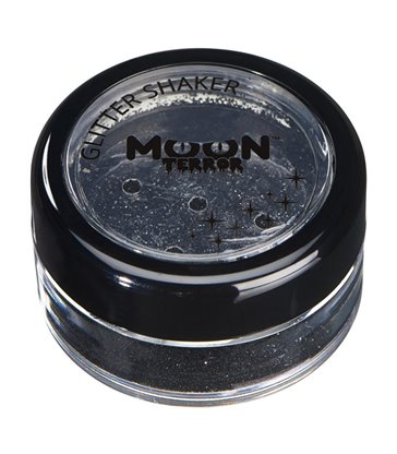 Moon Terror Halloween Glitter Shakers, Black