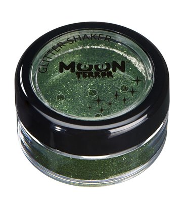 Moon Terror Halloween Glitter Shakers, Green