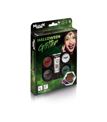 Moon Terror Halloween Glitter Shakers, Assorted