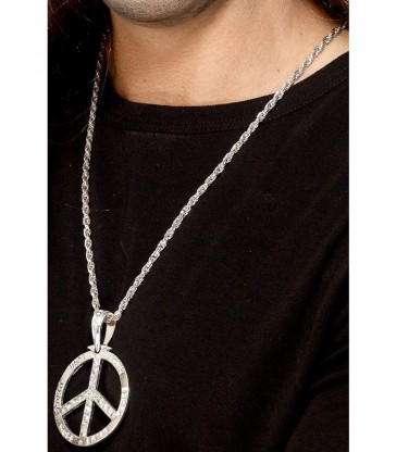 '60s Peace Sign Hippie Medallion
