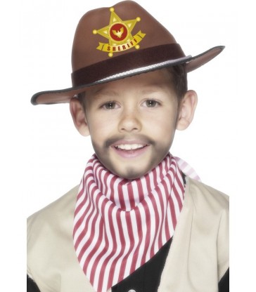 Cowboy Hat with Sheriff Badge