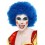 Crazy Clown Wig, Blue