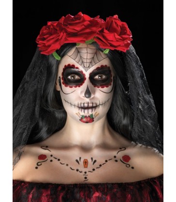 Day of the Dead Face Tattoo Transfers Kit2