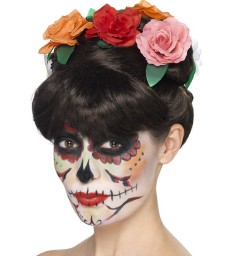 Day of the Dead Frida Wig, Black