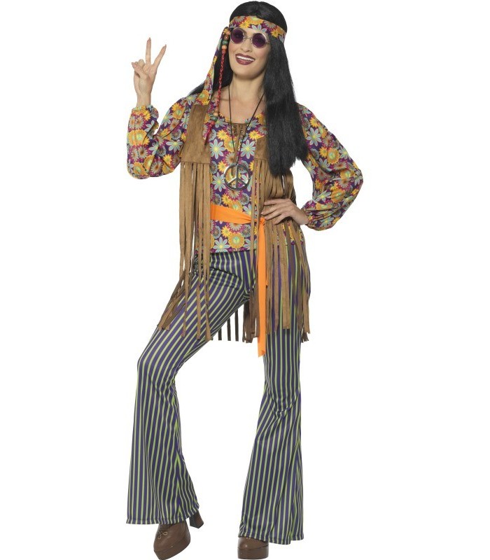 60s Singer Costume, Female, Multi-Coloured - Lets Party Forever