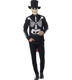 Day of the Dead Se±or Skeleton Costume, Black
