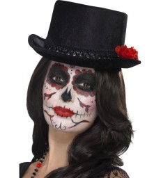 Day of the Dead Top Hat, Black