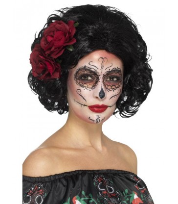 Deluxe Day of the Dead Doll Wig